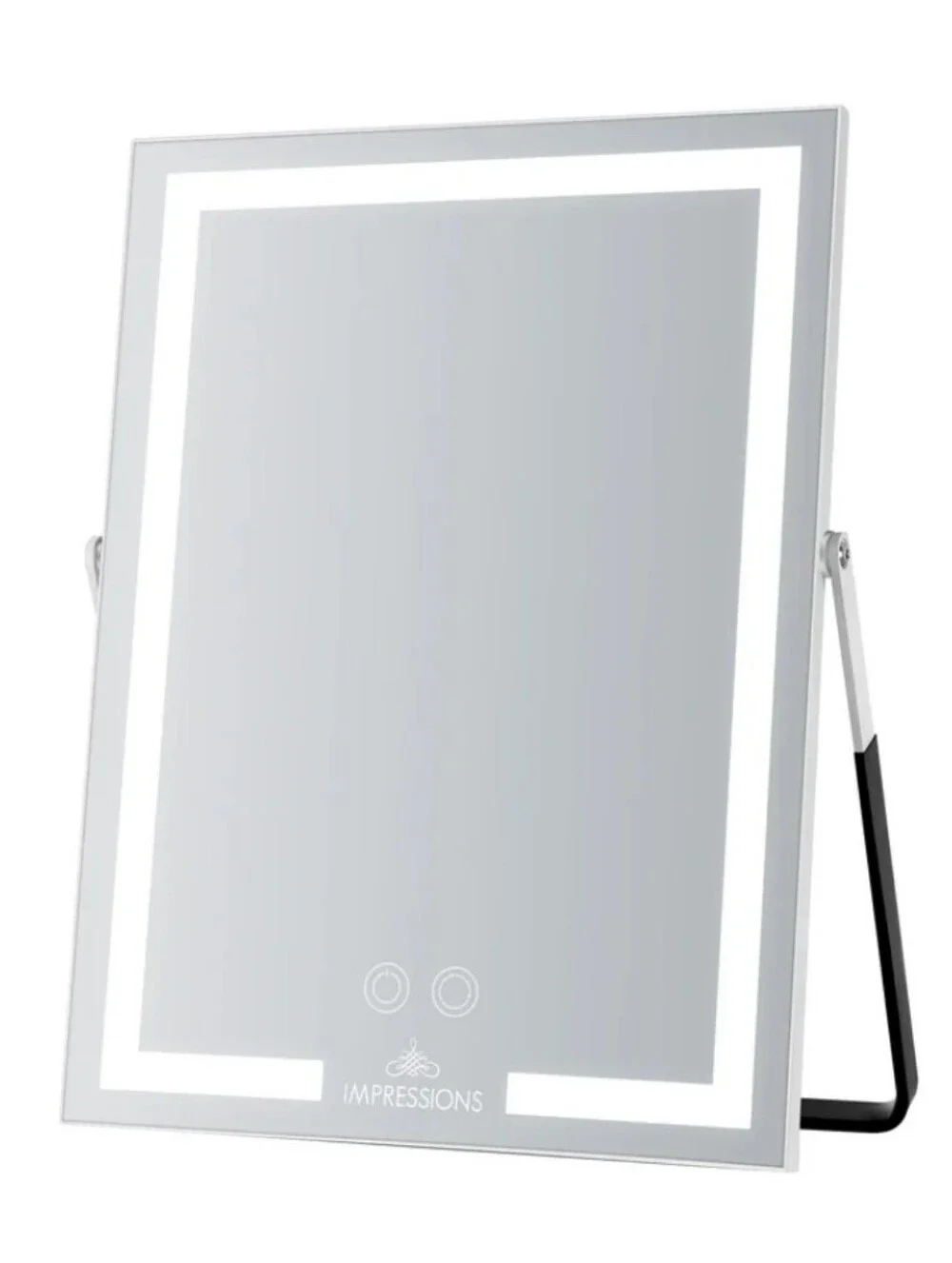 Impressions The Muse Collection Tri Tone LED Easel Makeup Mirror- White